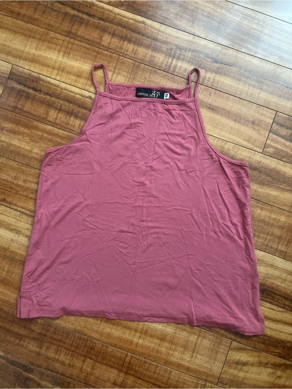 Fighting Eel Pink High-Neck Tank Top
